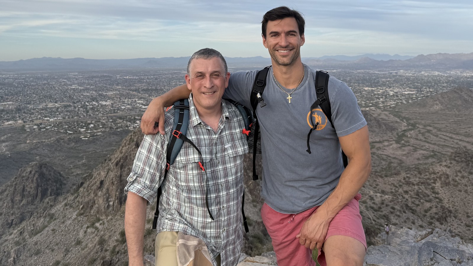 Nick Tieken and Dr. Anthony Balduzzi at a desert summit during the 2025 event.